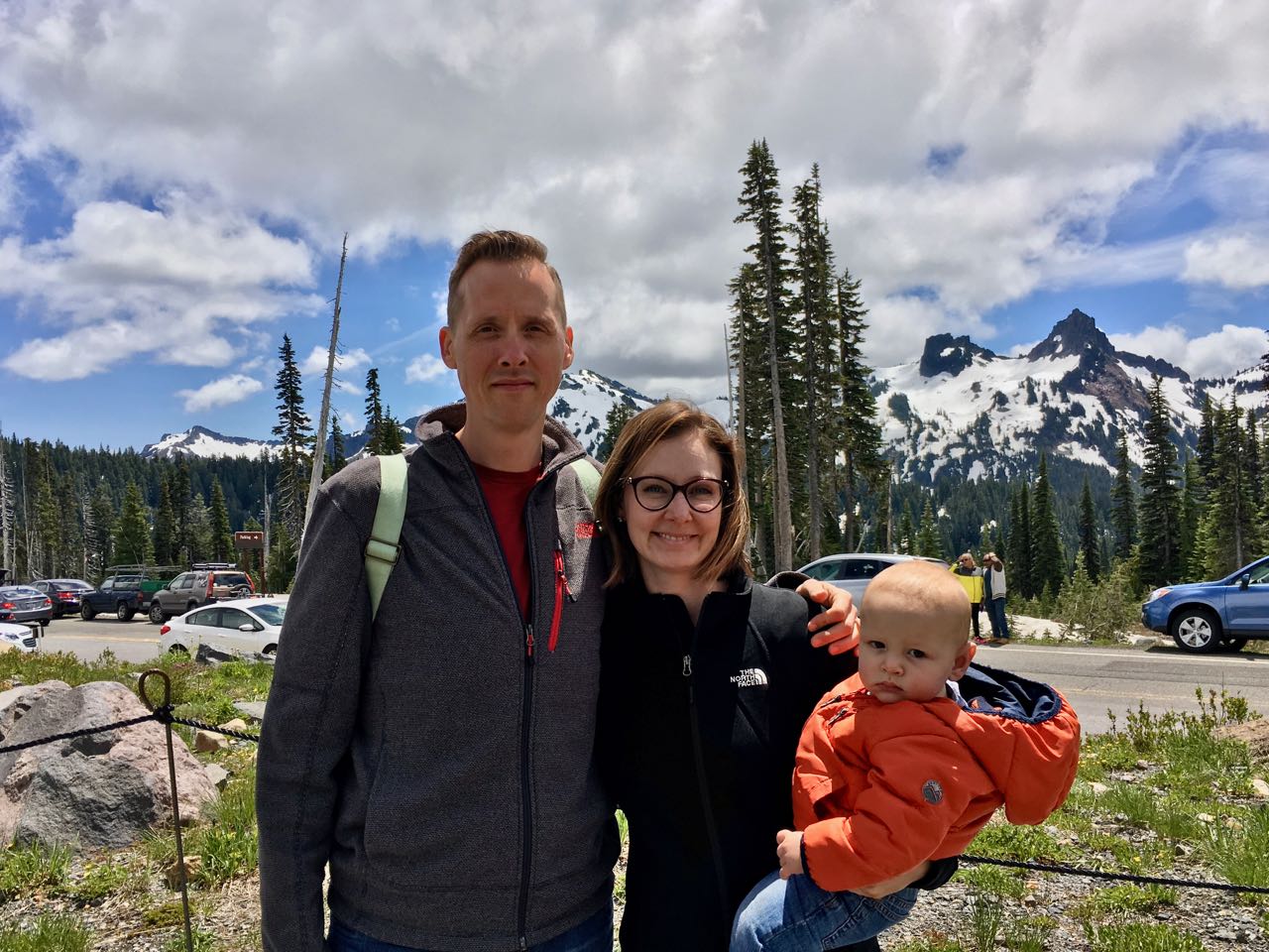 My. Rainier with Sutton, Lori, and Derek Labian